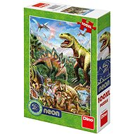 Svět dinosaurů - neon - Puzzle
