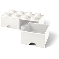 Úložný box LEGO Úložný box 8 s šuplíky - bílá
