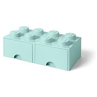 Úložný box LEGO Úložný box 8 s šuplíky - aqua