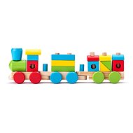 Woody Dřevěný skládací nákladní vlak - dva vagony - Vláček