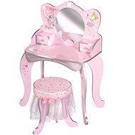 DeCuevas 55534A Dřevěný toaletní stolek se zrcadlem a dřevěnou židličkou Magic Maria 2022 - Dětský stůl