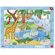 Dino Zvířátka v zoo 40 deskové puzzle  - Puzzle