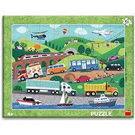 Dino Dopravní prostředky 40 deskové puzzle - Puzzle