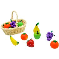 Proutěný košík s ovocem - Tematická sada hraček