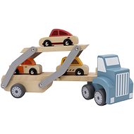 Dřevěný odtahový vůz s autíčky - Dřevěná hračka