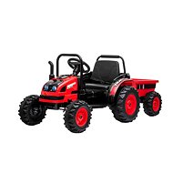 Traktor POWER s vlečkou, červený - Dětský elektrický traktor