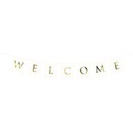 Girlanda welcome / vítejte bílá 15 x 95 cm - Party doplňky