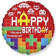 Balónek foliový happy birthday - narozeniny - minecraft - 45 cm