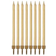 Birthday Candles Gold with Bases Length - 10cm - 8 pcs - Candle