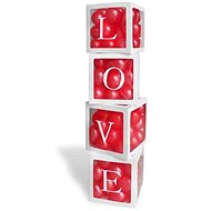 Dekorativní boxy na balónky love - valentýn - 4 ks - Box