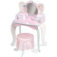 Dětský stůl DeCuevas 55541 dřevěný toaletní stolek se zrcadlem, dřevěnou židličkou a doplňky ocean fantasy 2021
