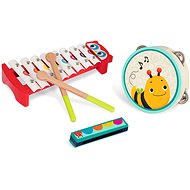 B-Toys Hudební nástroje dřevěné Mini Melody Band - Hudební hračka