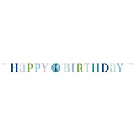 Girlanda 1. Narozeniny - happy birthday - kluk - modrá - 182 cm - Party doplňky