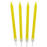 Birthday candles 8,6 cm 10 pcs yellow - Candle