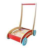 Children's wooden walker with blocks - Baby Walker