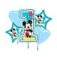 Balónková sada - Mickey Mouse - 1. Narozeniny - 5 ks fóliových balónků - Balonky