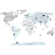 Kopko samolepky na zeď mapa světa - colors - Samolepicí dekorace