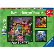 Ravensburger puzzle 056217 Minecraft Biomes 3x49 dílků  - Puzzle