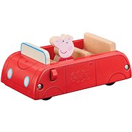 Prasátko Peppa dřevěné rodinné auto + figurka Peppa - Figurky