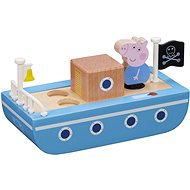 Prasátko Peppa dřevěná loď + figurka George - Figurky