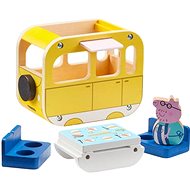 Prasátko Peppa dřevěný karavan + figurka Tatínek - Set figurek a příslušenství