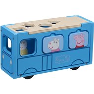 Prasátko Peppa dřevěný autobus vkladáčka - Figurky