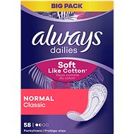 ALWAYS Dailies Soft Like Cotton Normal Intimky 58 ks - Slipové vložky