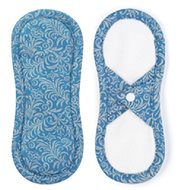Bamboolik Fabric Sanitary Napkin Bi-cotton - Satin (Snaps) 1 pcs Grey-blue - Eco Menstrual Pads