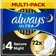 ALWAYS Ultra Secure Night s křidélky 72 ks  - Menstruační vložky