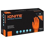 AURELIA (Ignite) pracovní oranžové rukavice (100 ks) - NITRIL - Pracovní rukavice