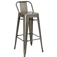 barová židle Paris Back Short 75cm metalická - Barová židle