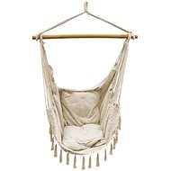 IWHome Hanging armchair DIONA with fringe beige IWH-10190011 - Rocking Chair
