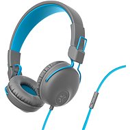 JLAB Studio Wired On Ear Headphones Grey/Blue - Sluchátka