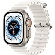 Apple Watch Ultra 49mm titanové pouzdro s bílým oceánským řemínkem - Chytré hodinky