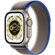 Apple Watch Ultra 49mm titanové pouzdro s modro-šedým trailovým tahem - S/M - Chytré hodinky