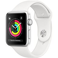 Chytré hodinky Apple Watch Series 3 42mm GPS Stříbrný hliník s bílým sportovním řemínkem