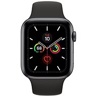 Apple Watch Series 5 44mm Vesmírně šedý hliník s černým sportovním řemínkem - Chytré hodinky