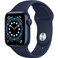 Apple Watch Series 6 40mm Modrý hliník s námořně modrým sportovním řemínkem - Chytré hodinky