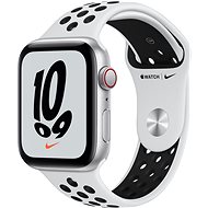 Apple Watch Nike SE Cellular 44mm Stříbrný hliník s platinovým/černým sportovním řemínkem Nike - Chytré hodinky