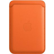 Apple iPhone Kožená peněženka s MagSafe oranžová - MagSafe peněženka