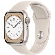 Chytré hodinky Apple Watch Series 8 41mm Hvězdně bílý hliník s hvězdně bílým sportovním řemínkem