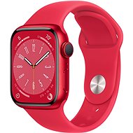 Chytré hodinky Apple Watch Series 8 41mm Červený hliník s červeným sportovním řemínkem