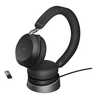 Jabra Evolve2 75 MS Stereo USB-A Stand Black - Bezdrátová sluchátka