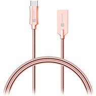 CONNECT IT Wirez Steel Knight USB-C 1m, metallic rose-gold - Datový kabel