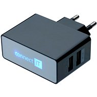 Nabíječka do sítě CONNECT IT CI-153 Dual Charger 230V černá