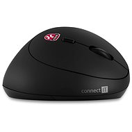 CONNECT IT Vertical Ergonomic Wireless FOR HEALTH LADIES, Black - Mouse