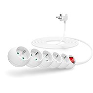 CONNECT IT prodlužovací 230V, 5 zásuvek + vypínač, 5m, bílý - Prodlužovací kabel