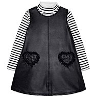 MAYORAL dívčí koženkové šaty s tričkem černá - 104 cm - Šaty