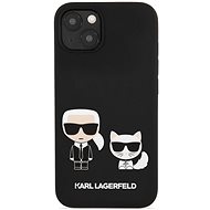 Karl Lagerfeld and Choupette Liquid Silicone pro Apple iPhone 13 Black - Kryt na mobil