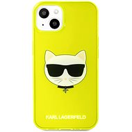 Karl Lagerfeld TPU Choupette Head Kryt pro Apple iPhone 13 Fluo Yellow - Kryt na mobil